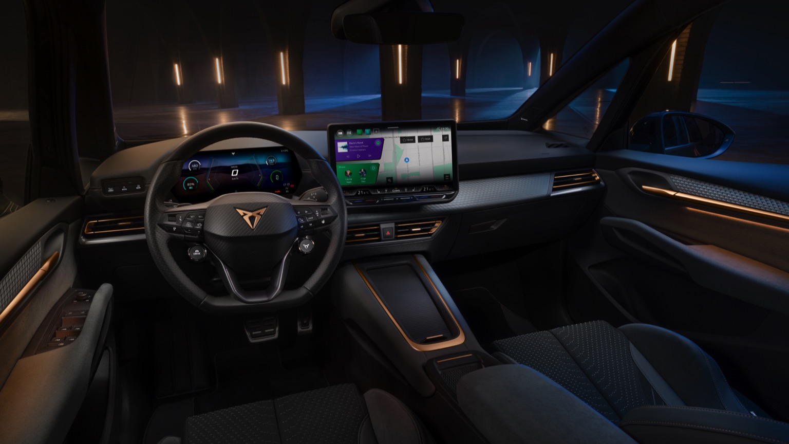 Cupra born electric car interior