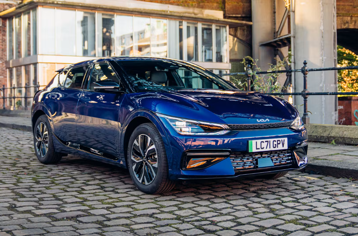 Kia EV6 electric car in blue