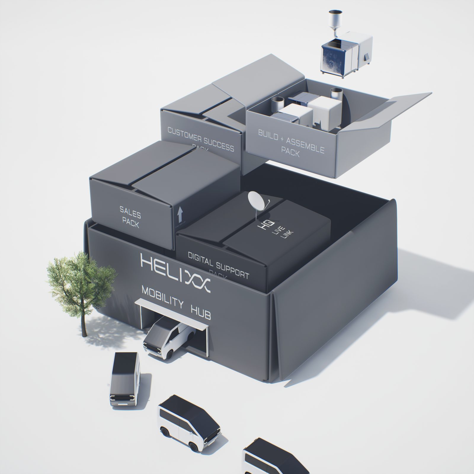Helixx develops a new system to manufacture mini commercial EVs anywhere in the world