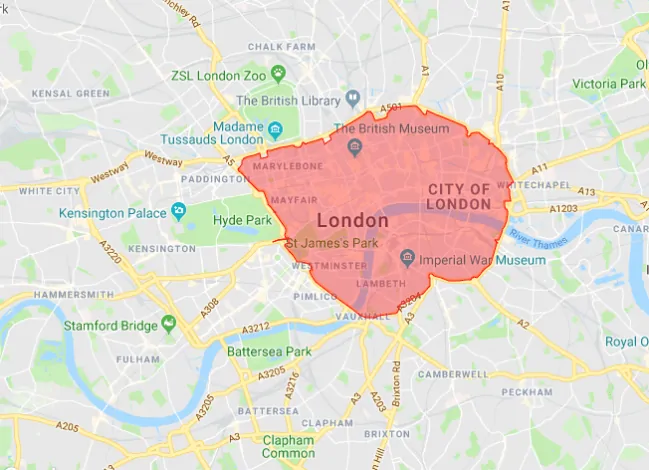 London ULEZ original area 2019