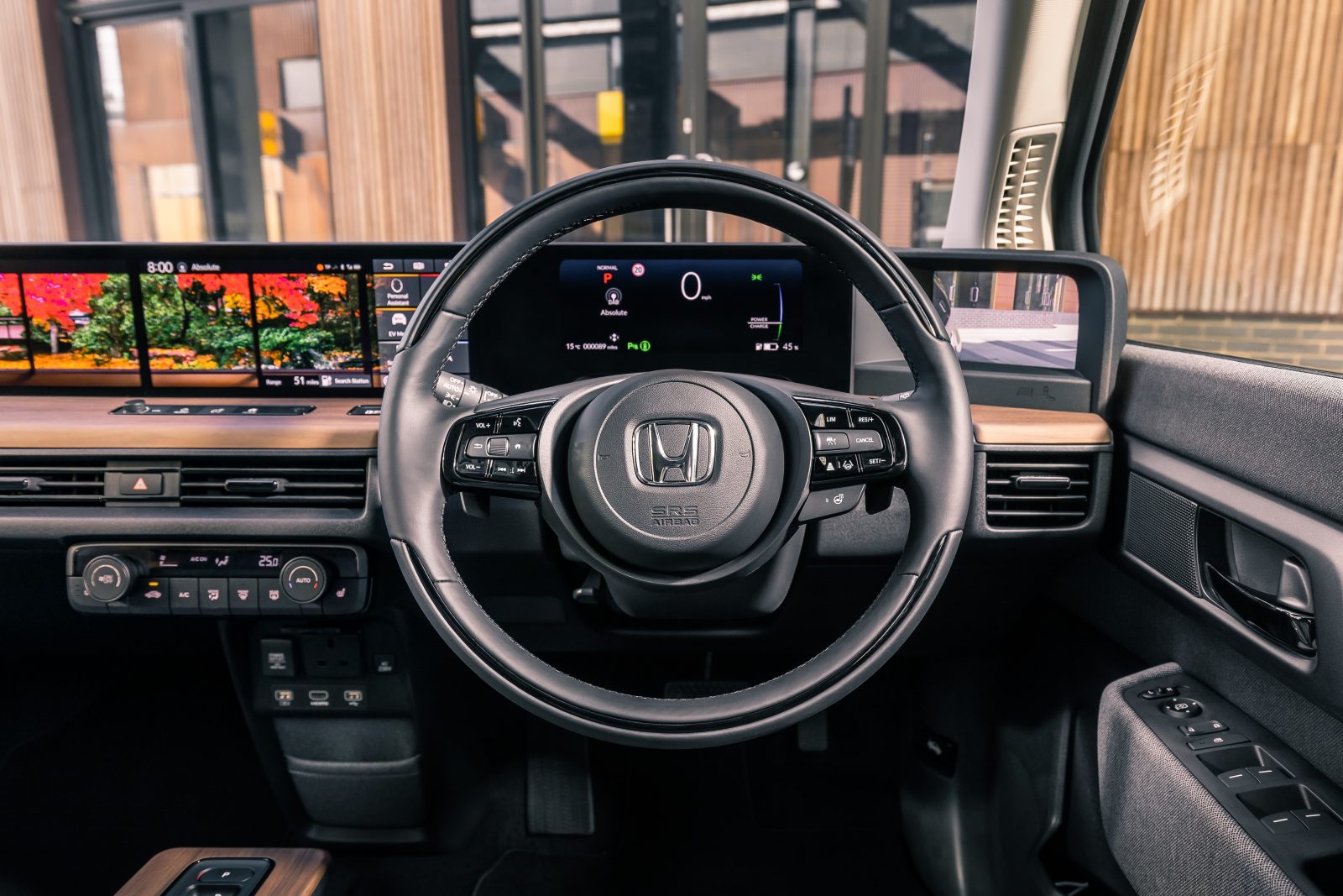 Honda e steering wheel