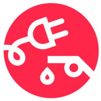 Plug-in Hybrid car icon