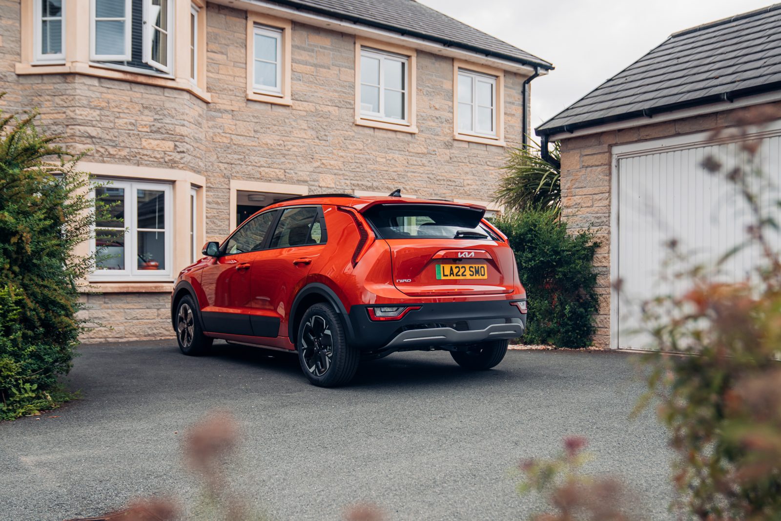 Kia Niro EV parked at house