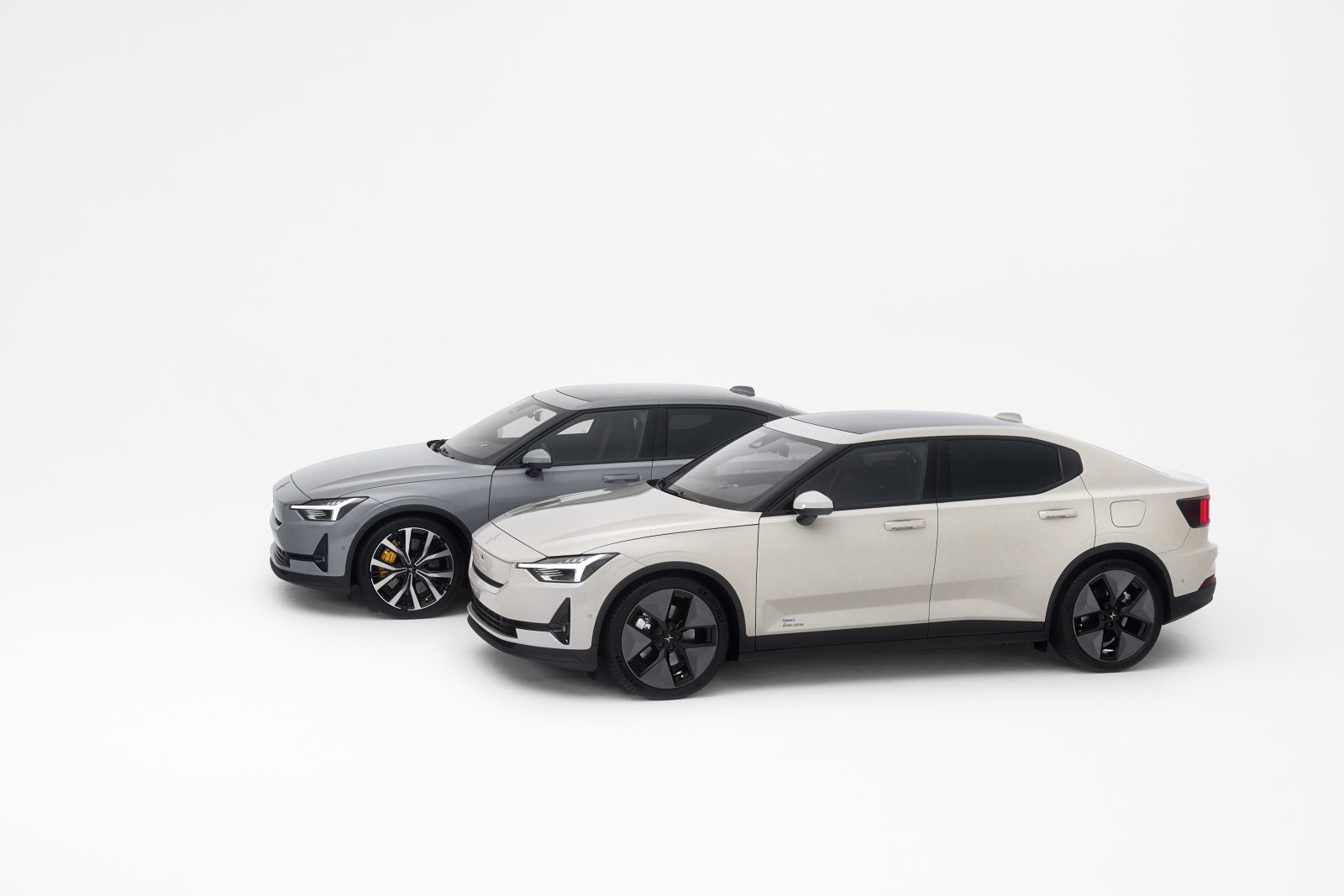 Polestar 2 in Storm and Dune colourways - MY26