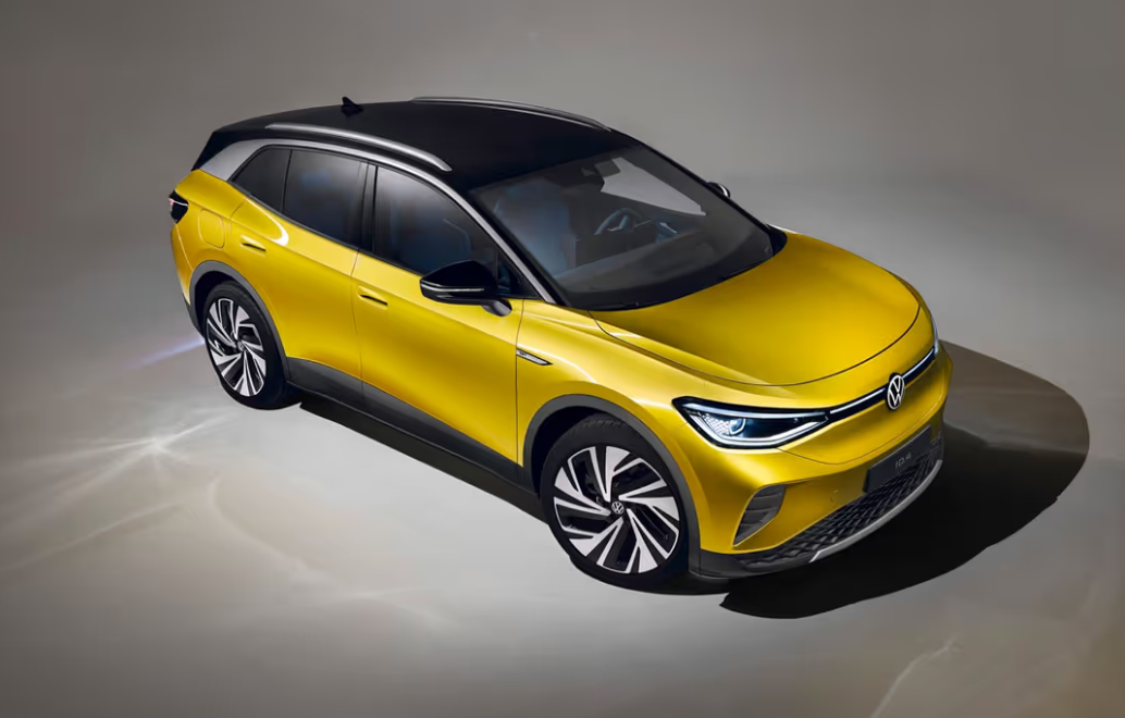 volkswagen id.4 in yellow