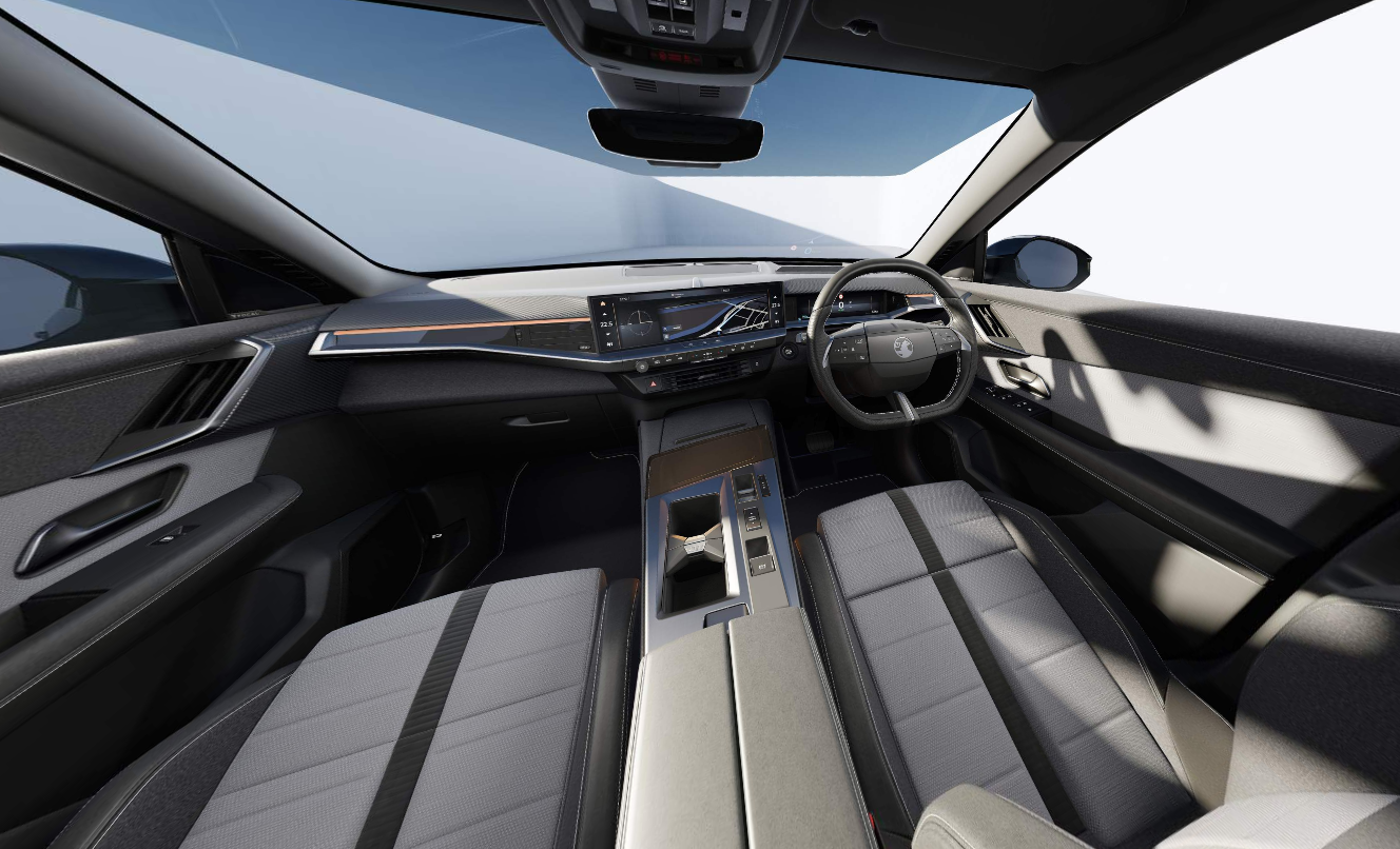 Photograph of vauxhall grandland electric car cabin interior and dashboard