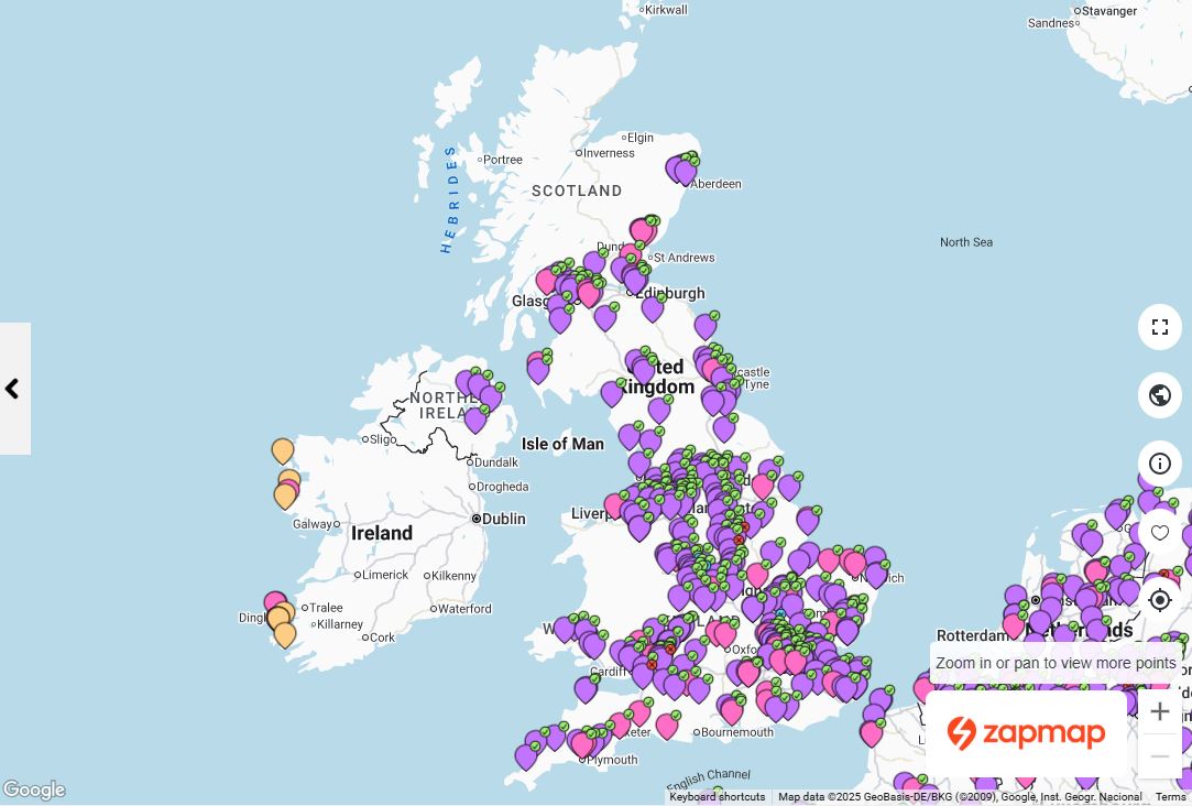 zapmap - UK charge points July 2025