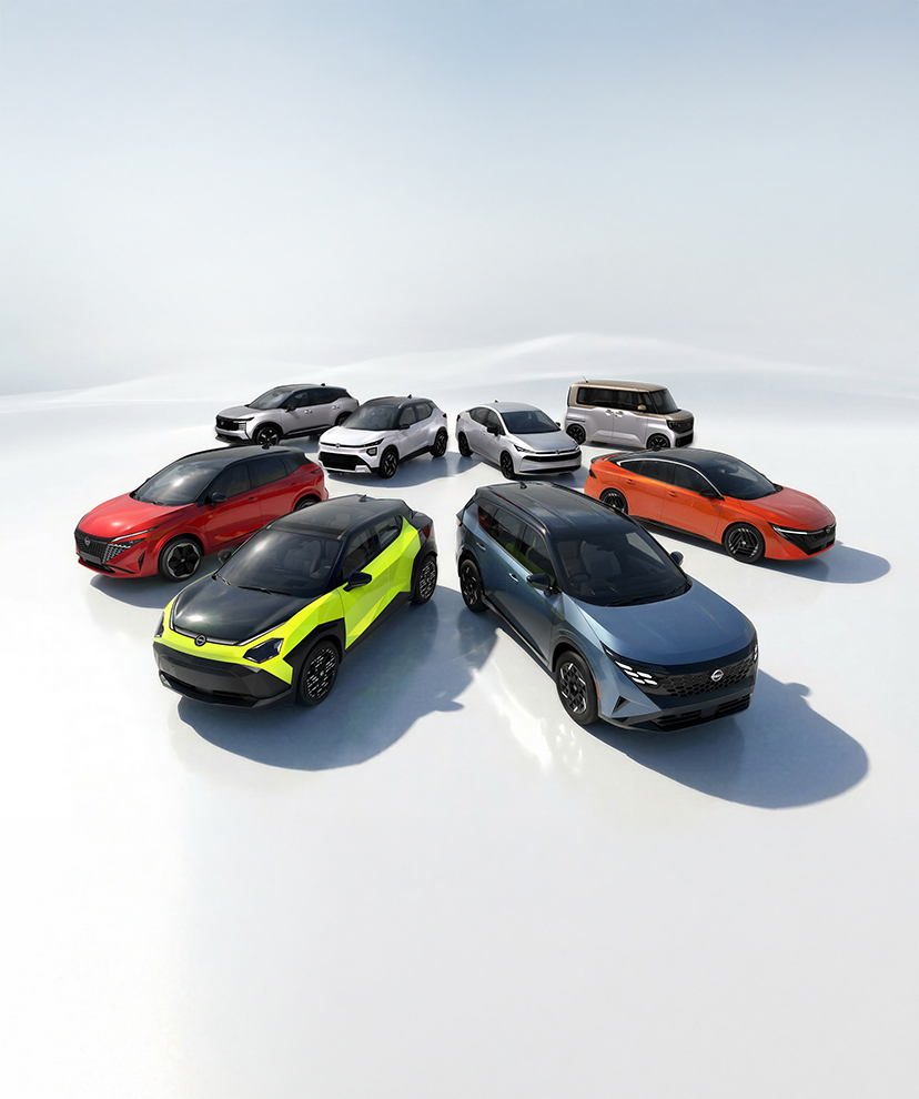 Nissan line up of electric cars