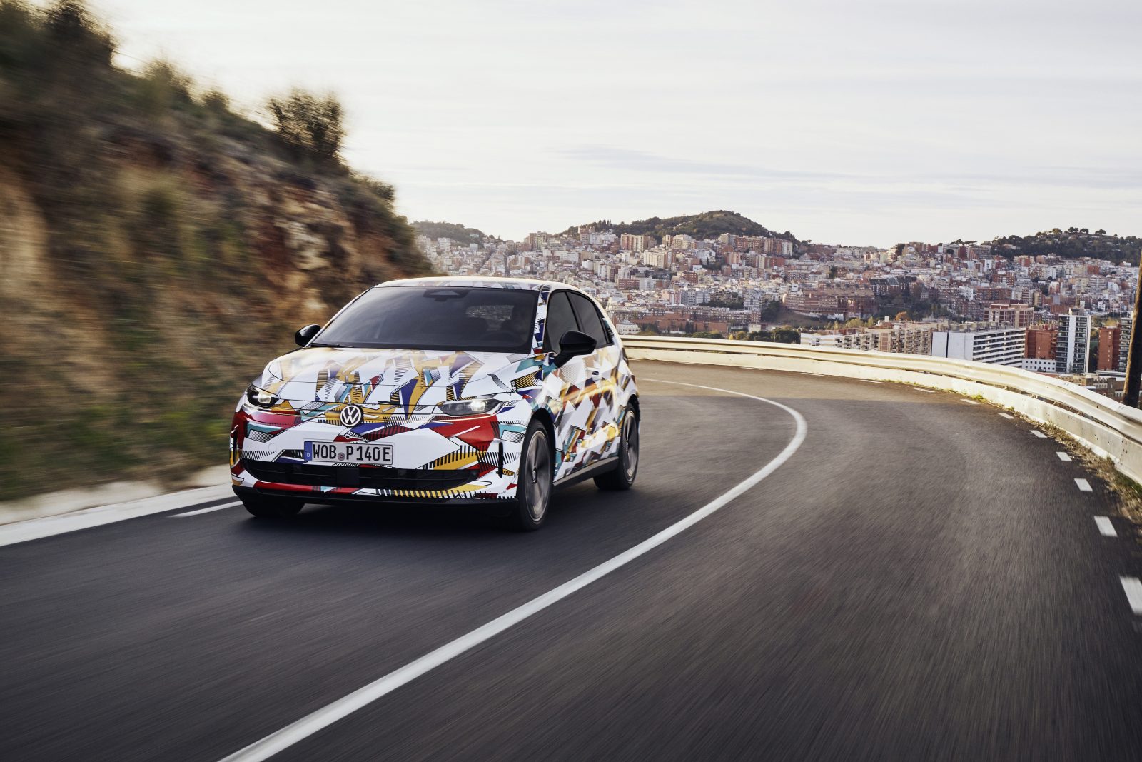 Volkswagen ID.Polo electric car camouflaged