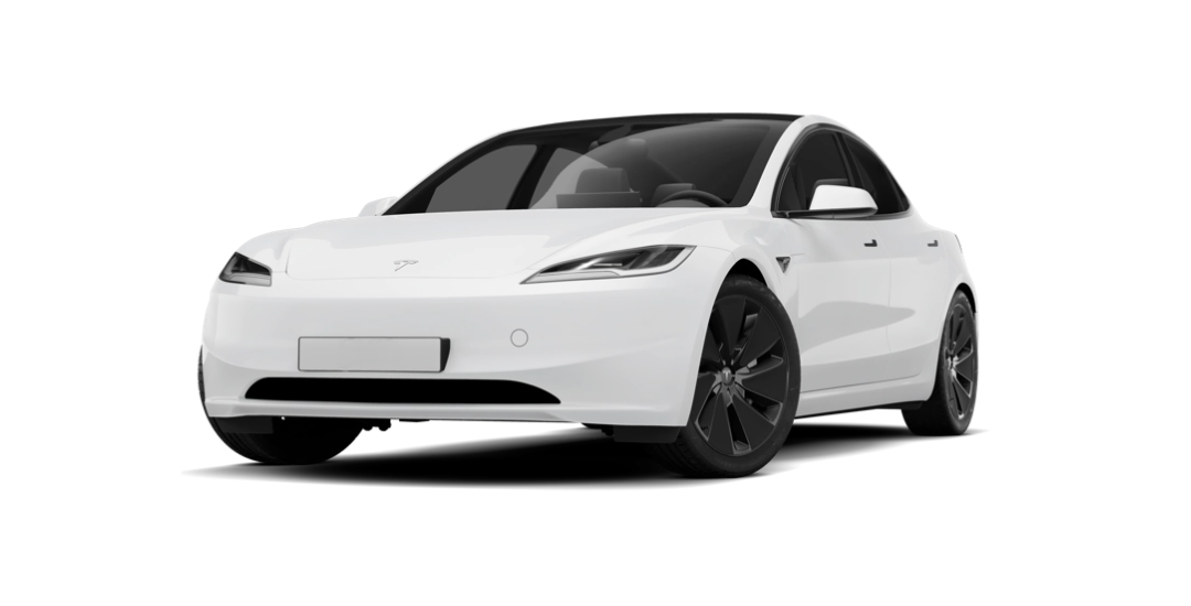 white tesla model 3 electric car