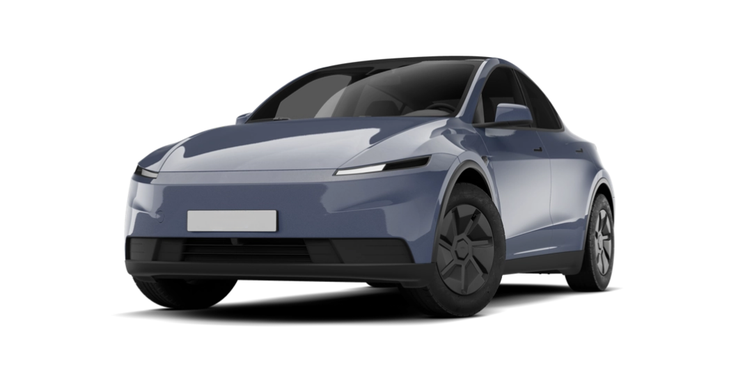 grey tesla model y electric car