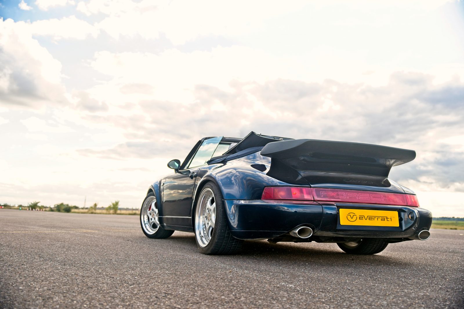 Electric Porsche 911 Convertible back rear